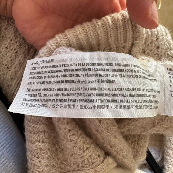 Abercrombie & Fitch Women Small Open Knit Cardigan Sweater -Tan Color - Picture 9 of 10